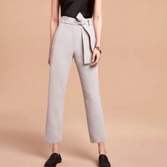 Aritzia Pants - Aritzia Wilfred Jallade Tie-Front Belted Trousers Lucite Beige Size: 10